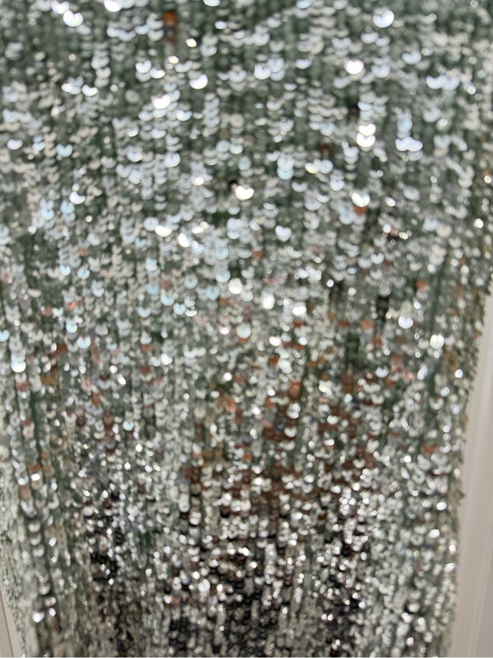 Renzo and Kai Sequin Mesh Scoop Neck Tank Top - Mint Green - Picture 6 of 8